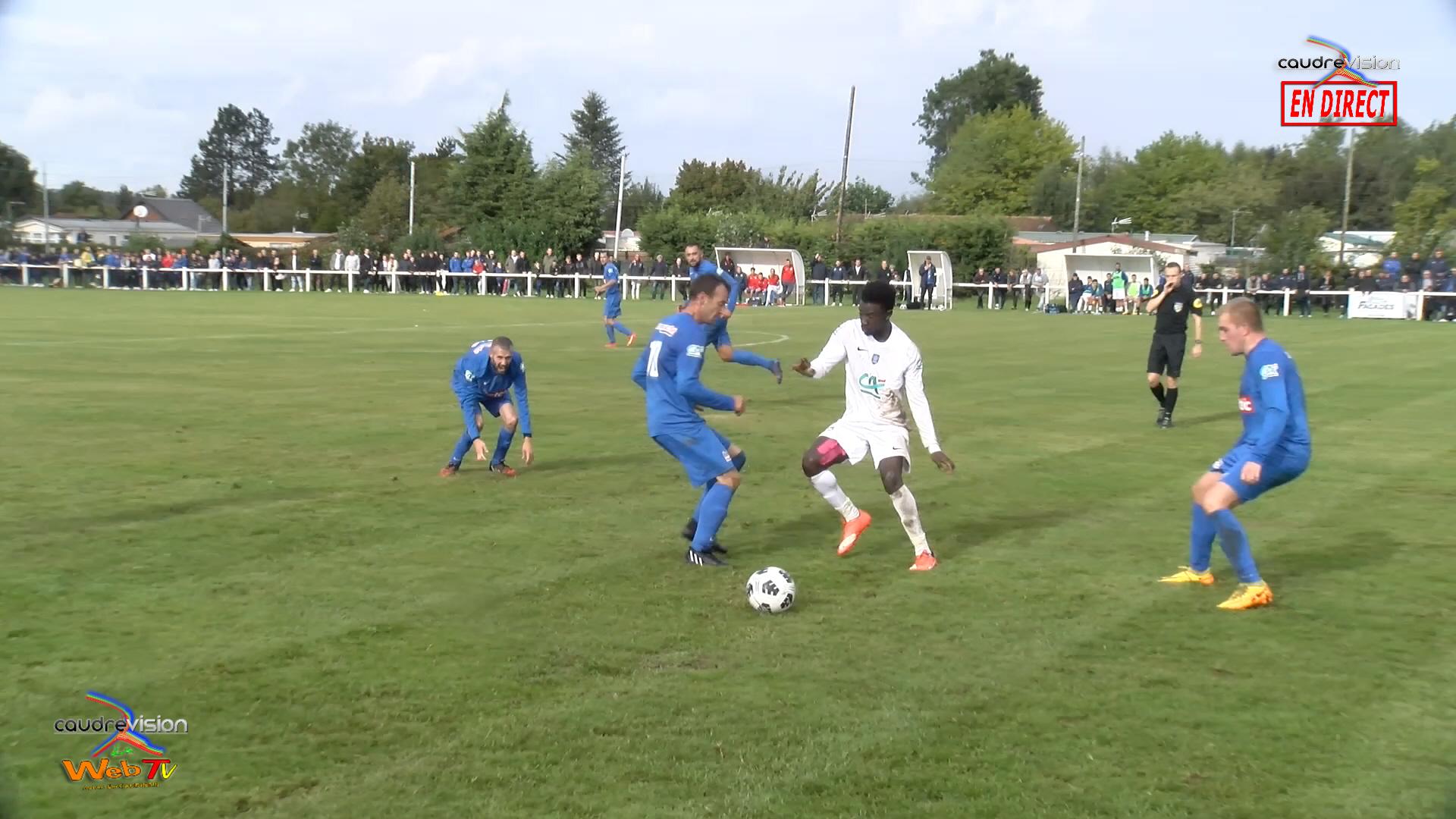 4Eme tour de coupe de France Recques / Ligny FC  1Ere Mitemps et 2Eme Mi Temps-  www.caudrevision.fr