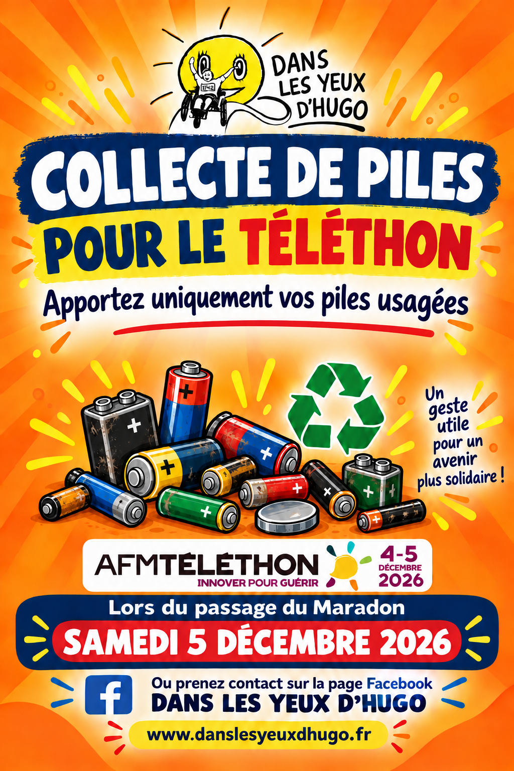Affiche collecte piles sans mention boite