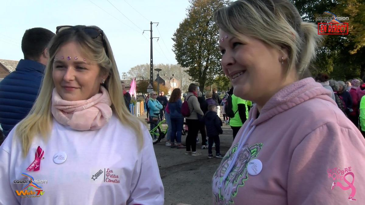 Les petites Cômettes Marche Octobre Rose au profit des Ch’tis Coureurs  - www.caudrevision.fr