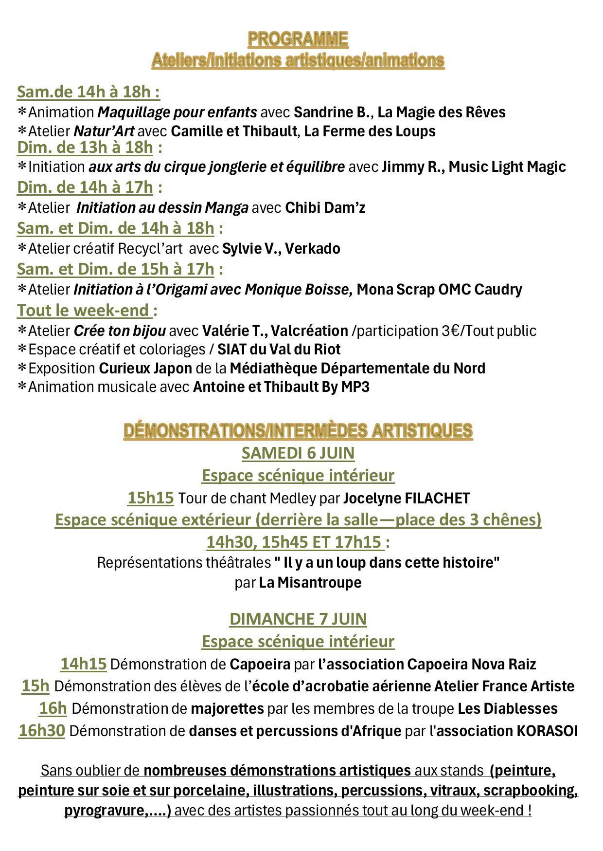 Programme 2026 images 2